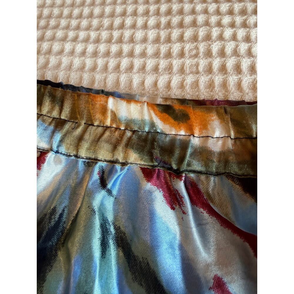 Boho Hippie Tie Dye Retro Silkey Elastic Waist Maxi/ Midi Skirt Lg Her Destiny - Picture 15 of 16